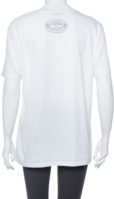 Valentino White Love Blade Print Cotton Crew Neck T-Shirt M