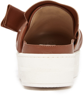Thumbnail for your product : No.21 Flat Slides with Bow in Leather