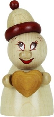 Steinbach SteinbachWoodenClumsyMiniCollection,ValentinewithNaturalWoodHeartandWoodenBeanie