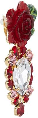 Dolce & Gabbana Crystal Pendant Clip-On Earrings