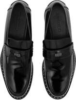 Thumbnail for your product : Jimmy Choo DARBLAY Black Patent Penny Loafers with Steel Studs Detail