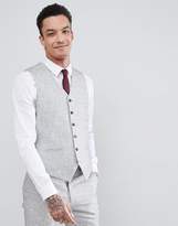 Thumbnail for your product : Heart N Dagger Slim Wedding Waistcoat In Linen Texture