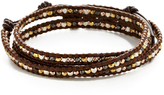 Thumbnail for your product : Chan Luu Mixed Metal Bead Wrap Bracelet