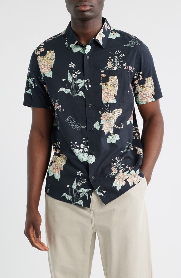 Roark Journey Floral Short Sleeve Button-Up Shirt