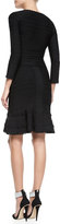 Thumbnail for your product : Herve Leger Scalloped Lace-Trimmed Cropped Jacket & Scalloped Lace-Trimmed Flounce Skirt
