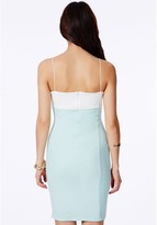 Thumbnail for your product : Missguided Karmiola Mint Strappy Contrast Bodycon Dress