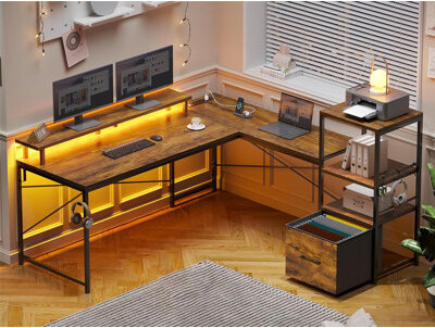 17 Stories Shontae 51'' W L-Shaped Computer Desk