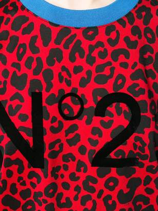 No.21 leopard-print t-shirt