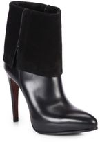 Thumbnail for your product : CNC Costume National Leather & Suede Fold-Over Booties