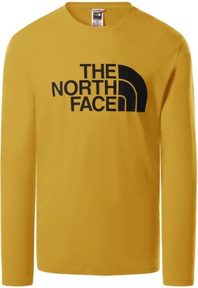 The North Face Men's Long-Sleeve Half Dome T-Shirt - Long Sleeve Crew Neck  Graphic T-Shirt for Men - Standard Fit - Arrow Wood Yellow M - ShopStyle
