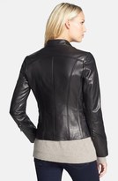 Thumbnail for your product : Elie Tahari 'Delphine' Double Zip Leather Moto Jacket