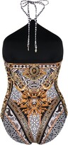 Thumbnail for your product : Camilla Graphic-Print Halterneck Swimsuit