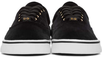 Dolce & Gabbana Black Velvet Sneakers