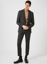 Thumbnail for your product : Topman Gray Check Ultra Skinny Fit Suit Jacket