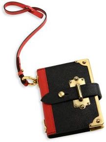 Prada Large Saffiano Leather & Metal Key Charm
