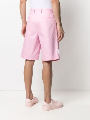 MSGM Pleat-Detail Cotton Tailored Shorts