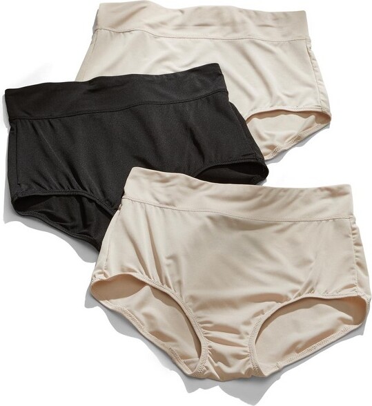 Warner's Women's 3-Pk. No Pinching No Problems Mesh Microfiber Hipster  Underwear RU4963WP - BLACK / WHITE / PLATINUM - ShopStyle Panties