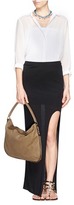 Thumbnail for your product : Nobrand 'Zoe' gold metallic suede hobo