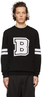 Balmain Black Knit Logo Sweater