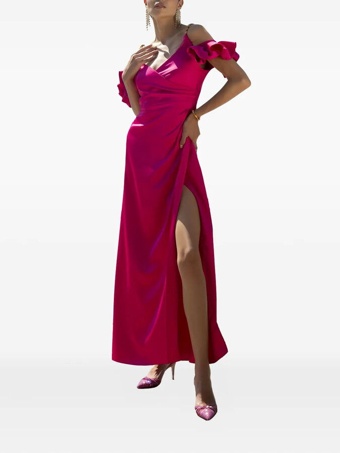 Hanita Ruffled-Detail Maxi Dress