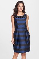 Thumbnail for your product : Eliza J Embellished Stripe Sheath Dress