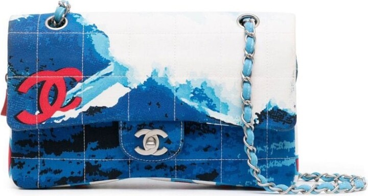 Chanel Pre Owned 2002 Surf line Choco Bar Flap shoulder bag - ShopStyle