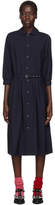 Thumbnail for your product : Comme des Garcons Girl Navy Round Collar Belted Dress