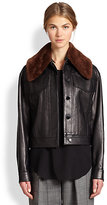 Thumbnail for your product : 3.1 Phillip Lim Shearling-Collar Leather Jacket