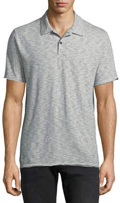 Rag & Bone Men's Owen Striped Cotton-Linen Polo Shirt