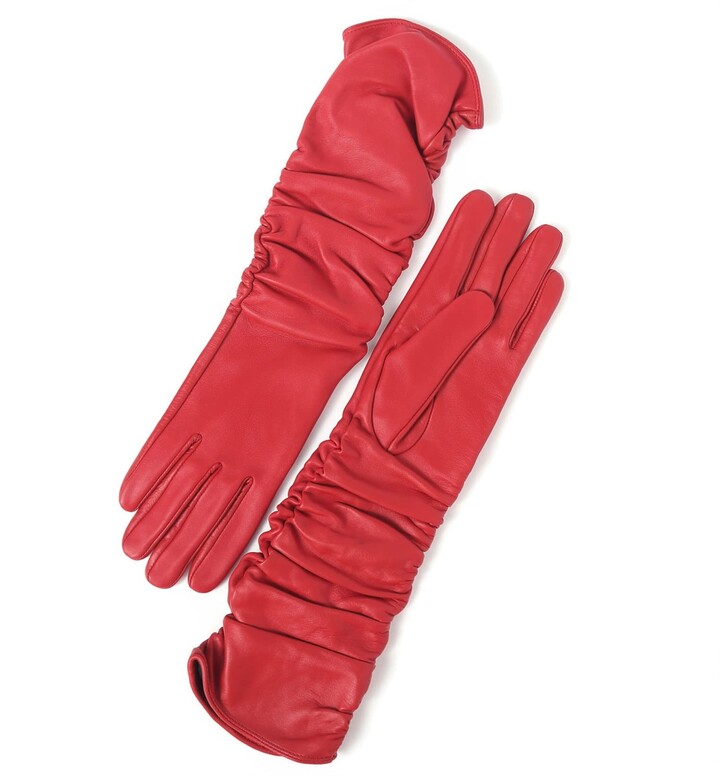 Leather Gloves Hand Warmer Woman's Gloves S Winter Ladies' Dress Gloves #18N 