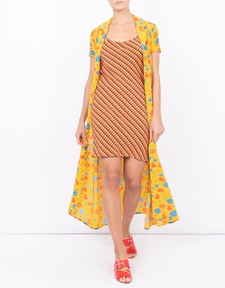 Lhd Marlin Dress, Sunny Floral And Brown Gingham Yellow