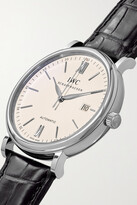 Thumbnail for your product : IWC SCHAFFHAUSEN Portofino Automatic 40mm Stainless Steel And Alligator Watch - Silver