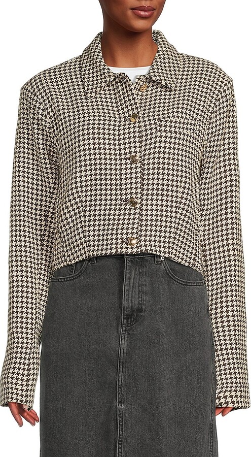 DL1961 Vika Houndstooth Cotton Jacket