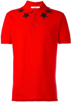 Givenchy Cuban-fit star appliqué polo shirt