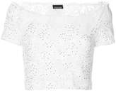 Thumbnail for your product : Ermanno Scervino lace cropped blouse