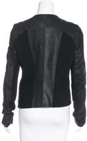 Thumbnail for your product : Helmut Lang Leather-Paneled Long Sleeve Jacket