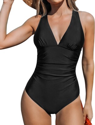 CUPSHE Swimming Costume One Piece Swimsuits Tummy Control