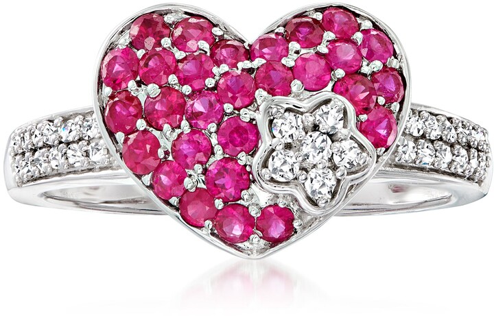 Ruby Heart Ring | Shop the world's largest collection of fashion 