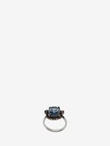 Thumbnail for your product : Alexander McQueen Blue Swarovski Crystal Ring