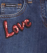 Thumbnail for your product : Dolce & Gabbana Children Embellished jeans