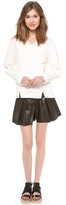 Thumbnail for your product : Thakoon Fan Pleated Leather Shorts