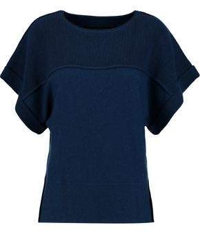 By Malene Birger Lonsdala Paneled Wool And Cashmere-Blend Top