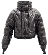 Thumbnail for your product : 3 Moncler Grenoble - Hooded Quilted Down Cropped Jacket - Black