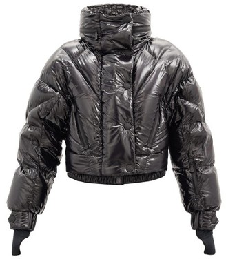 3 Moncler Grenoble - Hooded Quilted Down Cropped Jacket - Black