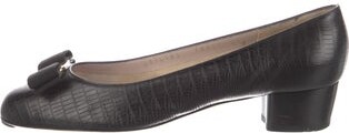 Ferragamo Embossed Leather Flats