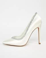 Thumbnail for your product : ASOS DESIGN Phoenix bridal high heeled pumps in ivory
