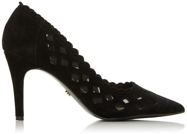 dune black court shoes