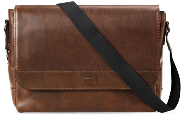 slim leather messenger bag