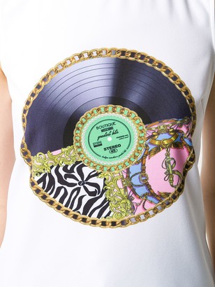 Boutique Moschino Vinyl Record Print Vest