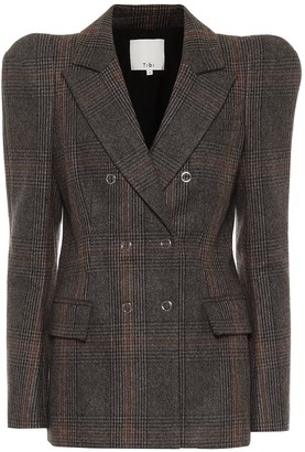 Tibi Checked wool-blend blazer